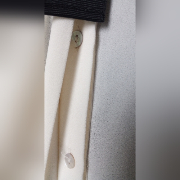 ZARA S/M Elegant Cream Ruffle Blouse - Picture 5 of 8